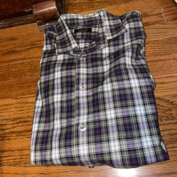 Vintage Zara Man Plaid Button Up Shirt - Picture 3 of 6